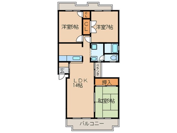 グリーンヒル若田の物件間取画像